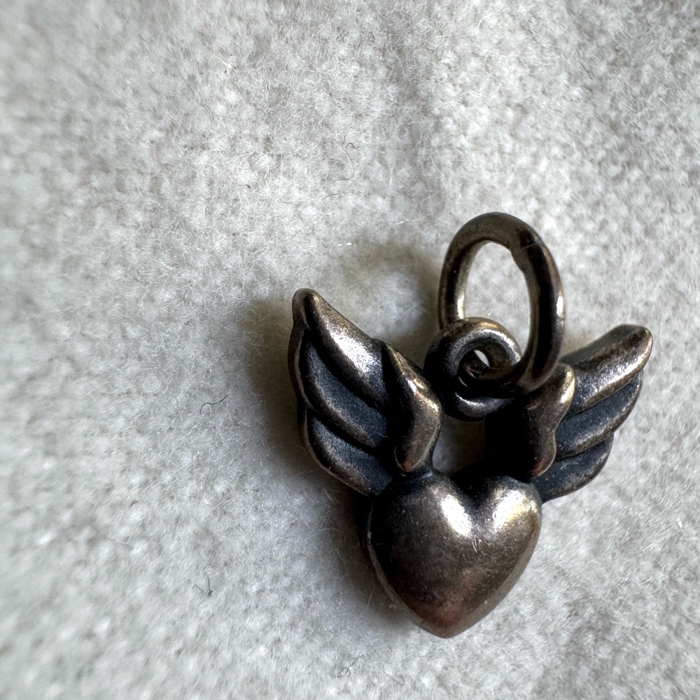 Silver Winged Heart Charm James Avery Retired